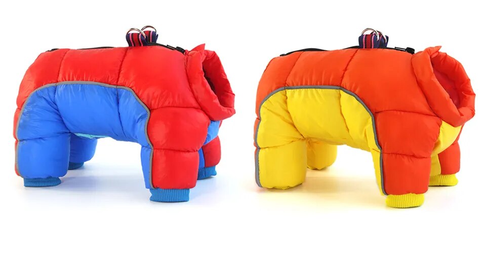 Chaqueta para perros cálida de invierno, mono de algodón grueso, ropa para mascotas, abrigo impermeable para cachorros de Bulldog Francés, trajes para perros pequeños Chihuahua