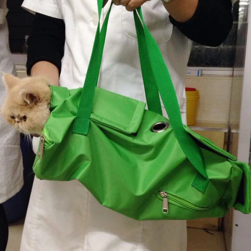 Transportín suave para cuidado de la salud de gatos, para limpieza de orejas, corte de uñas, inyección y alimentación, medicina, accesorios cómodos para mascotas