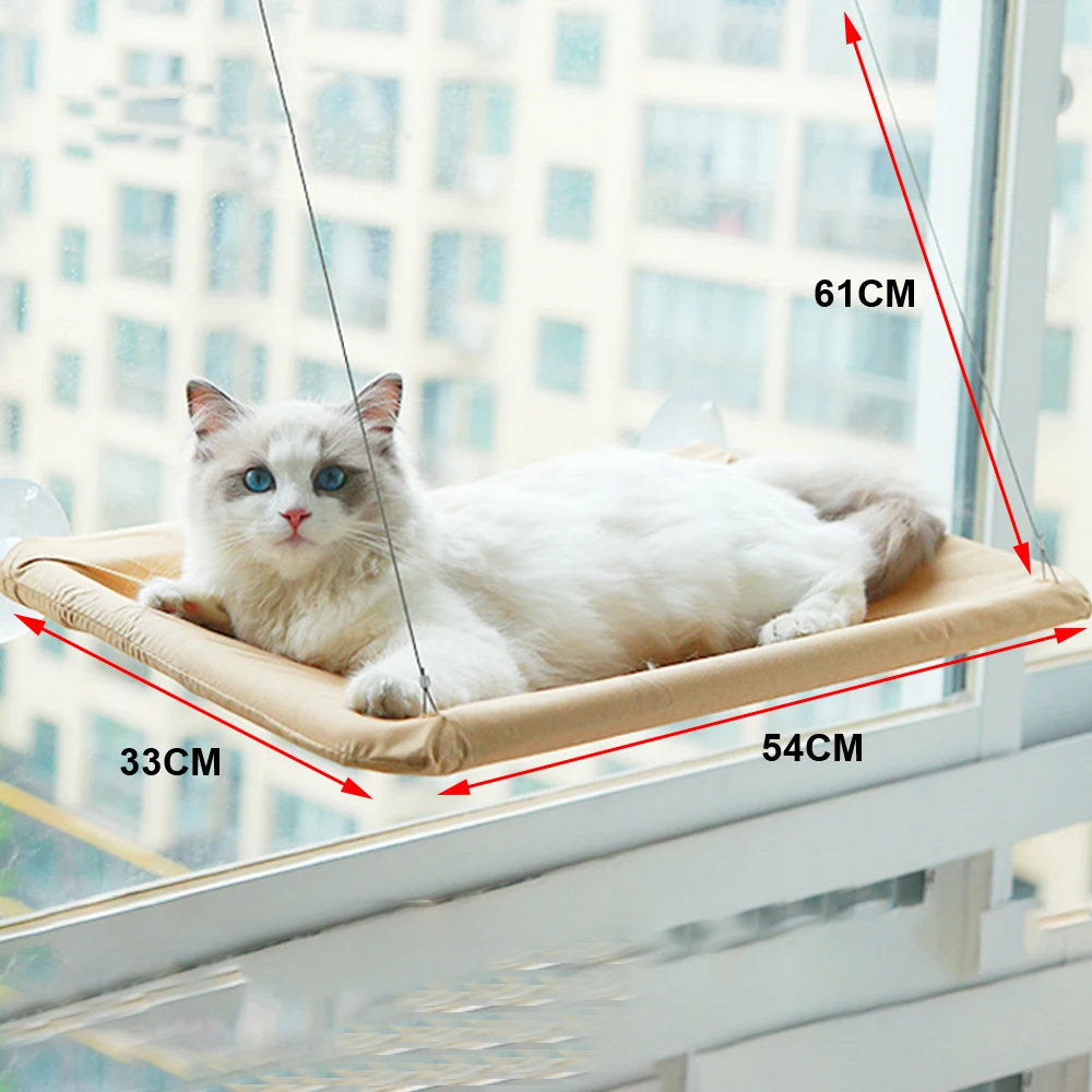 With Mat Shelf Seat Bed For Cats Pet Hammock Bed Bearing 17.5KG Cat Nest Comfortable and Durable Cat Hanging Beds Window Hammock