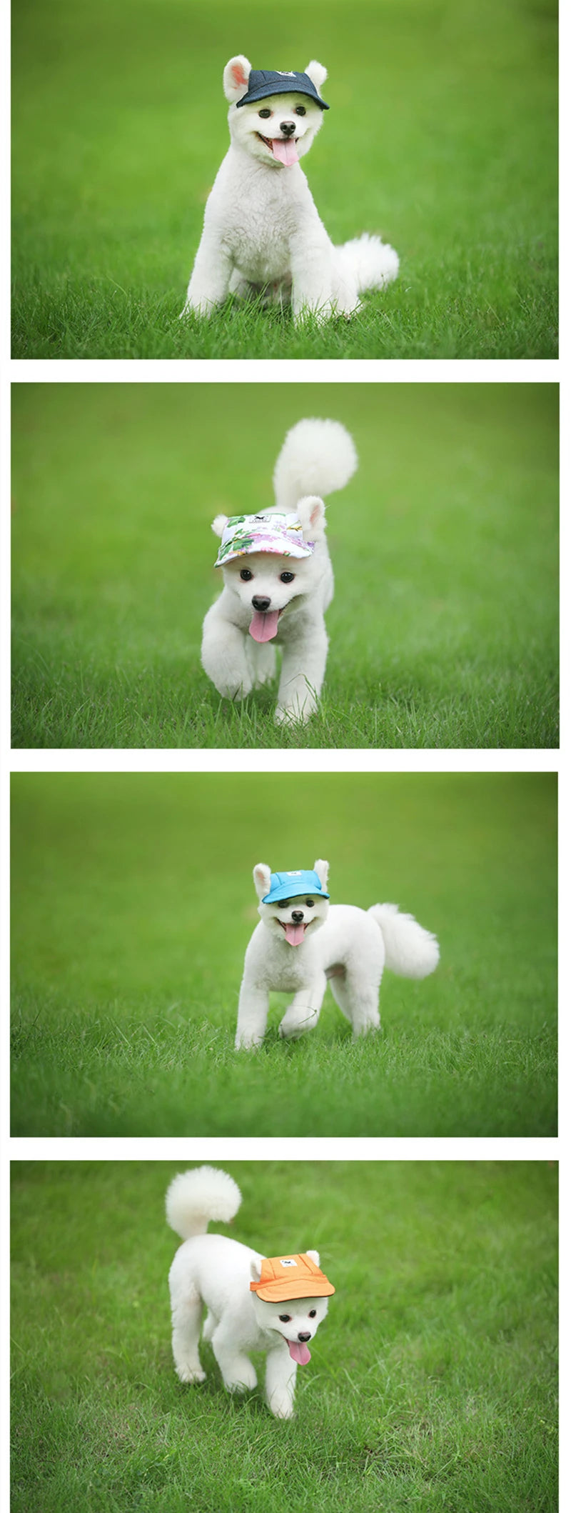 Sombrero para perros de verano, gorra de béisbol para perros al aire libre, accesorios de protección solar para perros pequeños de lona, ​​estilo de moda