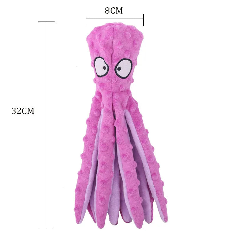 Juguete de peluche para mascotas, gato de juguete, perro, voz, pulpo, cáscara, rompecabezas, juguete interactivo resistente a mordeduras, limpieza de dientes de perro, juguete para masticar, suministros para mascotas