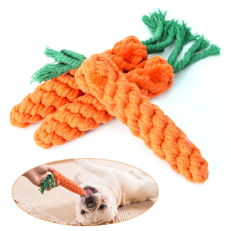 Jouets à mâcher pour chien, 1 pièce, dessin animé, Durable, tressé, résistant aux morsures, chiot, nettoyage des dents, corde en coton