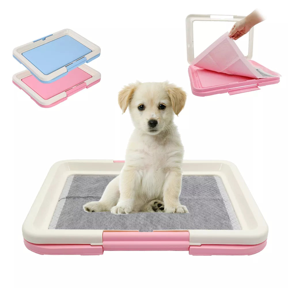 Inodoro portátil para entrenamiento de perros, orinal para perros de interior, inodoro para mascotas para perros pequeños, gatos, caja de arena para gatos, soporte para almohadilla para cachorros, bandeja, suministros para mascotas, accesorios