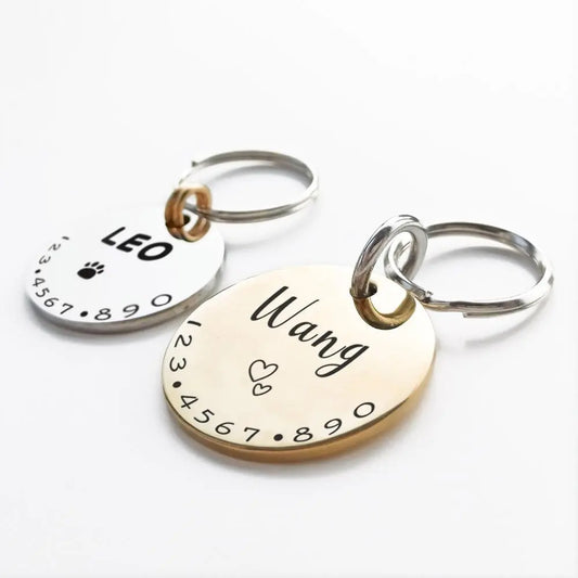 Accesorios personalizados para Collar con etiqueta de identificación de perro Gato MW001, Collar con grabado personalizado, suministros de dijes de cadena para productos con nombre de etiqueta de perro