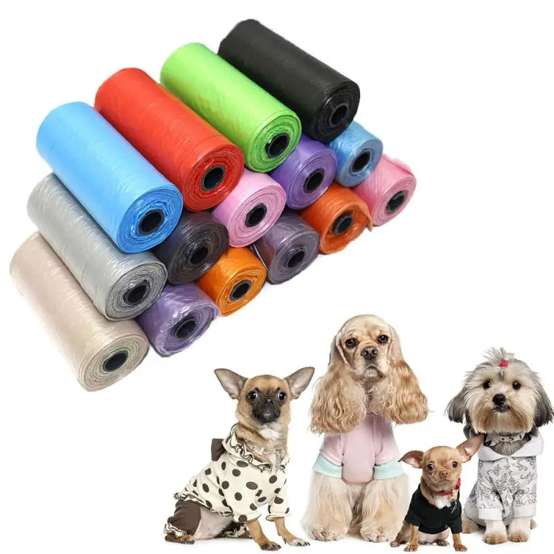 1 Roll Portable Degradable Pet Waste Poop Pet Pick Up Plastic Clean Up Refill For Pet Cleaning Accessories