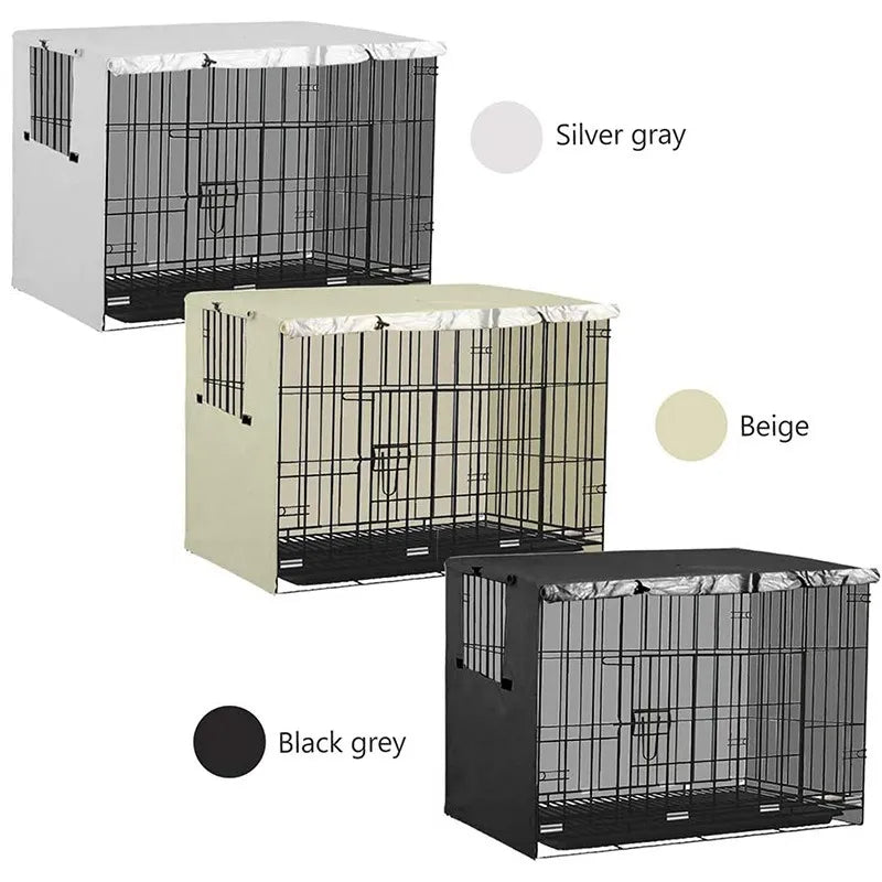 210D Oxford Pet Dog Kennel Cover Dustproof Durable Dog Cage Dust Cover Outdoor Foldable Universal Dog Cage Accessories