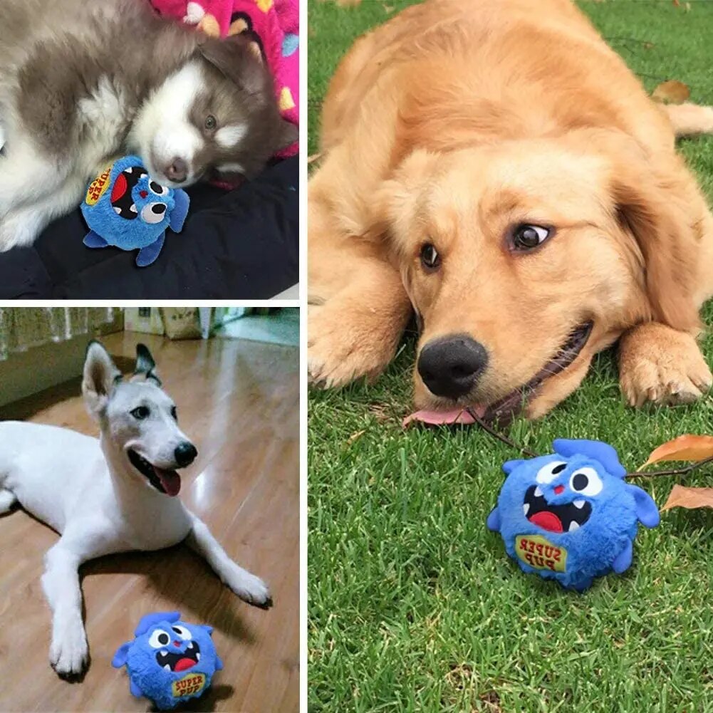 Juguetes interactivos para perros que rebotan, pelota temblorosa, juguete de peluche de perro, vibración electrónica, sonidos móviles automáticos, juguetes para cachorros monstruo