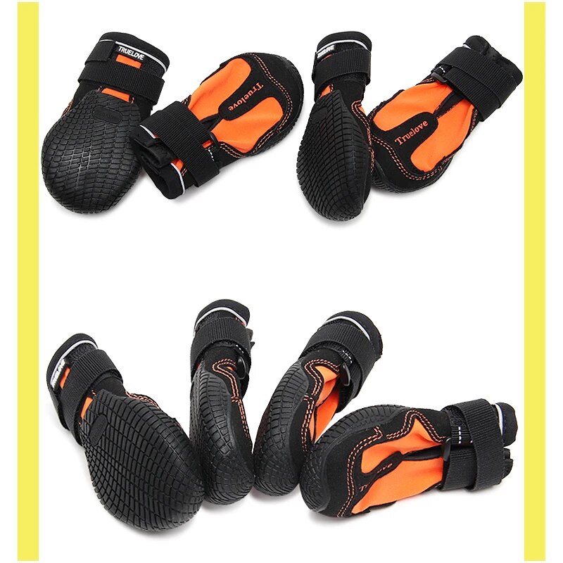 Zapatos para mascotas, botas impermeables para perros con suela antideslizante resistente reflectante, zapatos para perros al aire libre, 2 piezas/4 piezas