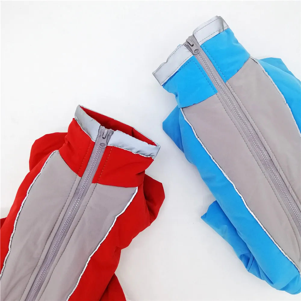 Winter Overalls for Dogs Warm Waterproof Pet Jumpsuit Trousers Male/ Female Dog Reflective Small Dog Clothes Puppy Down Jacket