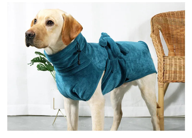 Albornoz para perros, traje de baño para perros súper absorbente para perros pequeños, medianos y grandes, Toalla de baño para mascotas de secado rápido, accesorios de ropa cálidos para perros