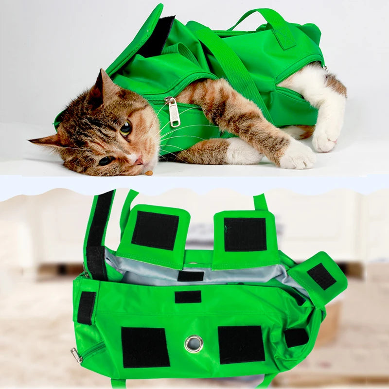 Transportín suave para cuidado de la salud de gatos, para limpieza de orejas, corte de uñas, inyección y alimentación, medicina, accesorios cómodos para mascotas