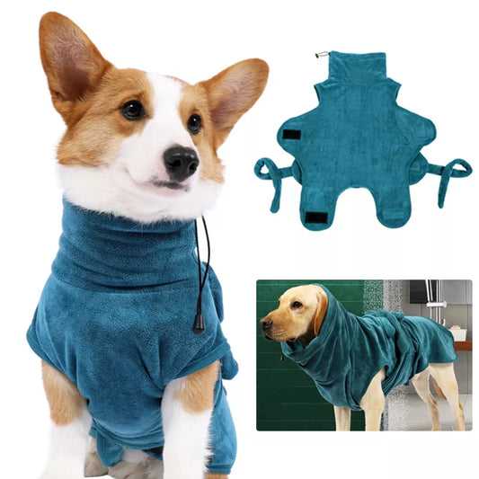 Albornoz para perros, traje de baño para perros súper absorbente para perros pequeños, medianos y grandes, Toalla de baño para mascotas de secado rápido, accesorios de ropa cálidos para perros