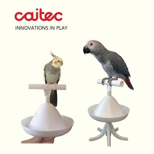 CAITEC Soporte para loros, juguetes para pájaros, percha portátil y herramienta de entrenamiento, soporte ligero para pájaros, herramienta segura y resistente para loros de todos los tamaños