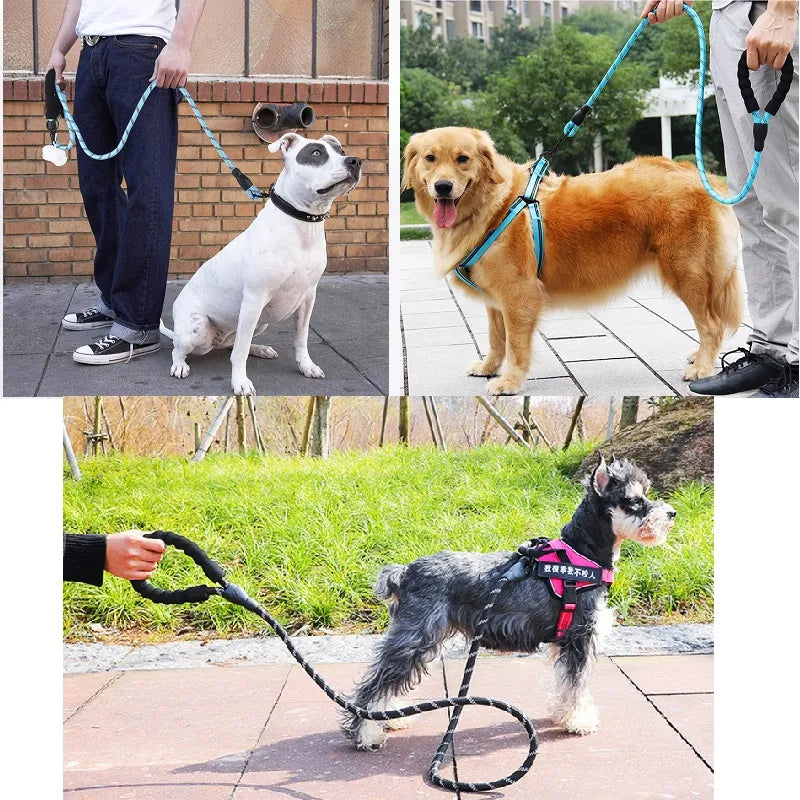 Correa fuerte para perros de 150/200/300cm, correas para mascotas, correa reflectante para perros grandes, pequeños, medianos y grandes, accesorios para remolque Golden Retriever