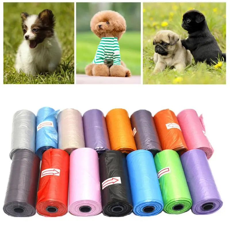 1 Roll Portable Degradable Pet Waste Poop Pet Pick Up Plastic Clean Up Refill For Pet Cleaning Accessories