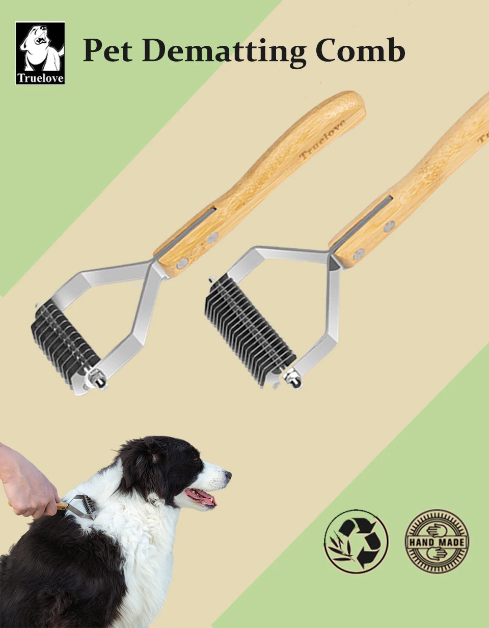 Pet Dematting Comb Supplies with 10 20Teeth for Long Fur Dog Cat Remove Loose Hair Grooming and Care Accessories