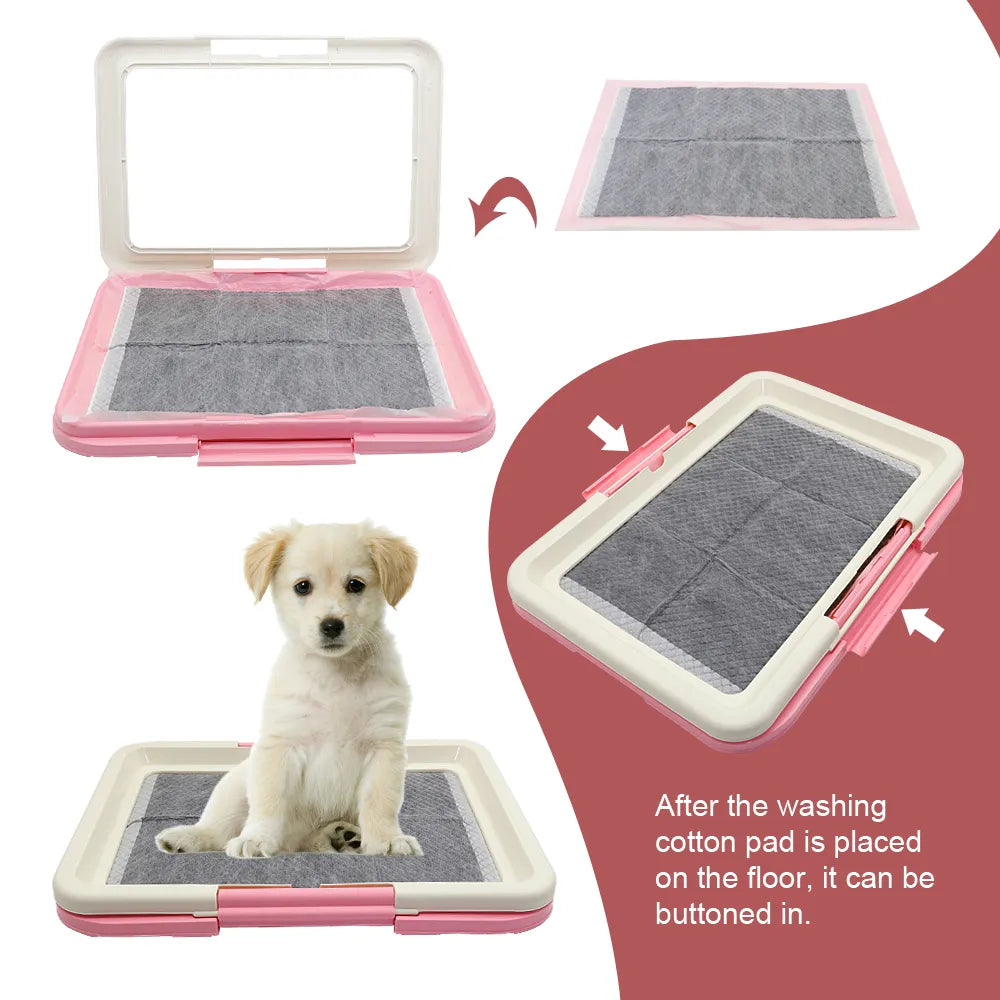 Inodoro portátil para entrenamiento de perros, orinal para perros de interior, inodoro para mascotas para perros pequeños, gatos, caja de arena para gatos, soporte para almohadilla para cachorros, bandeja, suministros para mascotas, accesorios