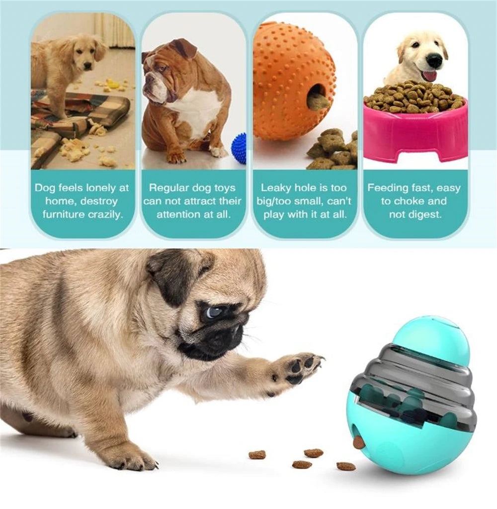 Juguetes alimentadores para perros, vaso, dispensador lento de comida, alimentador para mascotas, entrenamiento interactivo para perros, almacenamiento de aperitivos, juguete con bola de fuga