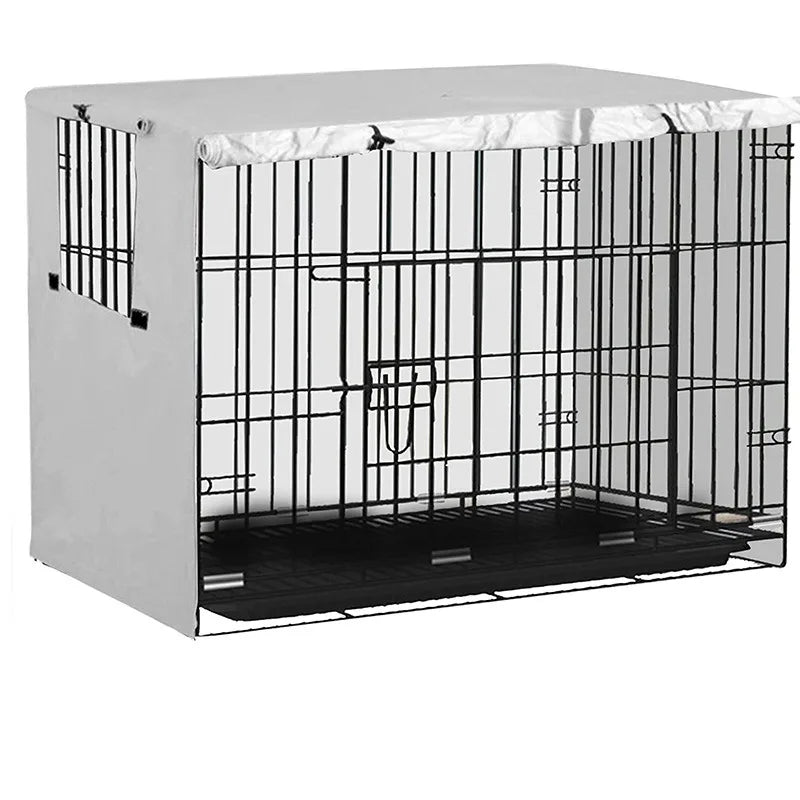 210D Oxford Pet Dog Kennel Cover Dustproof Durable Dog Cage Dust Cover Outdoor Foldable Universal Dog Cage Accessories