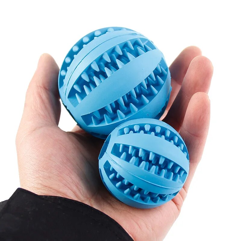 Juguetes para perros, pelota de goma elástica con fugas, divertidas bolas interactivas para Limpieza de dientes de mascotas, juguetes para masticar resistentes a mordeduras, 5cm/6cm/7cm/9cm/11cm