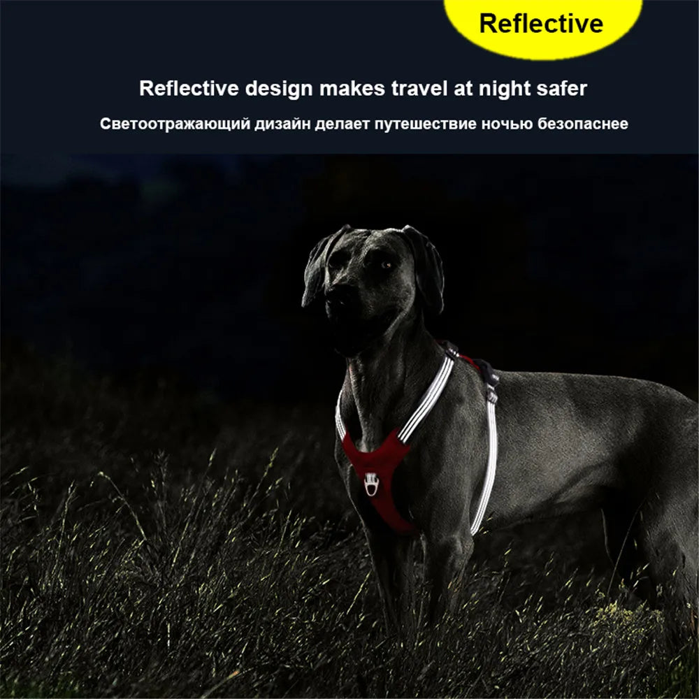 Miflame-arnés reflectante para perro, Collar para perro salchicha, Collar ajustable para perro grande, accesorios para mascotas, chaleco para Collar para mascota