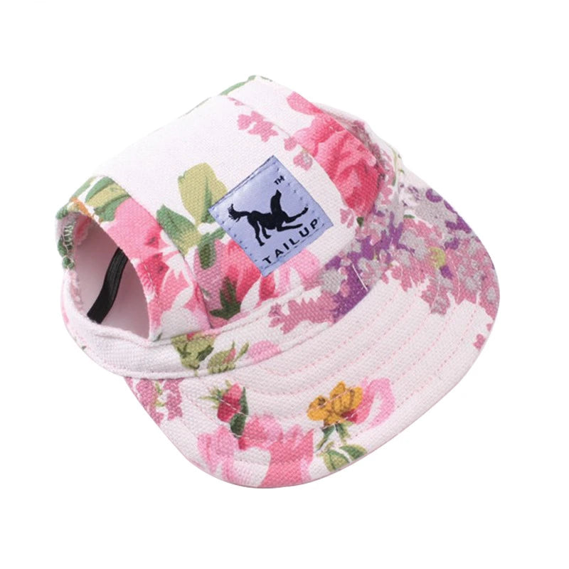 Sombrero para perros de verano, gorra de béisbol para perros al aire libre, accesorios de protección solar para perros pequeños de lona, ​​estilo de moda