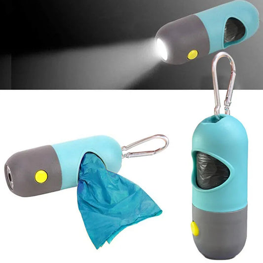 Distributeur de merde dégradable pour chien, lumière LED, porte-déchets, ensemble de merde, poubelle pour chiens, accessoires de nettoyage pour animaux de compagnie