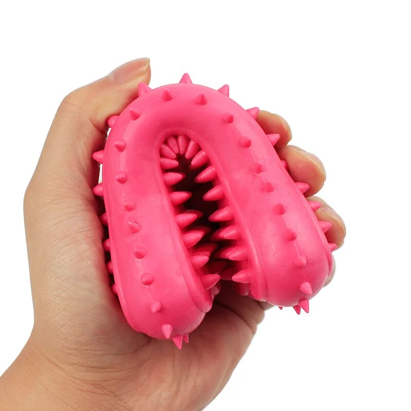 Jouets en caoutchouc pour petits chiens, 1 pièce, résistance aux morsures, nettoyage des dents, jouets d'entraînement à la mastication, fournitures pour animaux de compagnie, chiots, chiens, chats