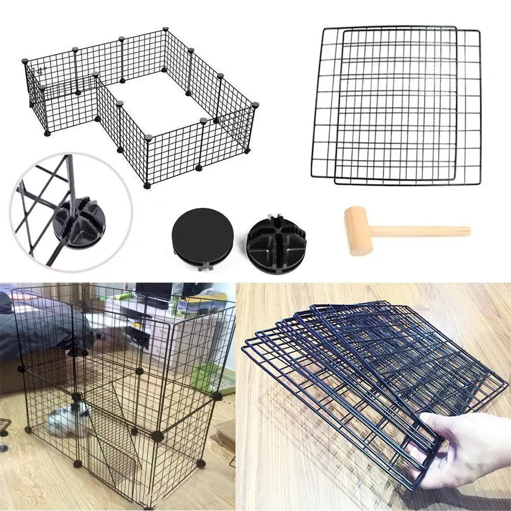 Puerta plegable para valla para perros y gatos, guardia de seguridad, instalación fácil, cercas para perros, perrera para cachorros, casa, ejercicio, BIY, accesorios para la casa