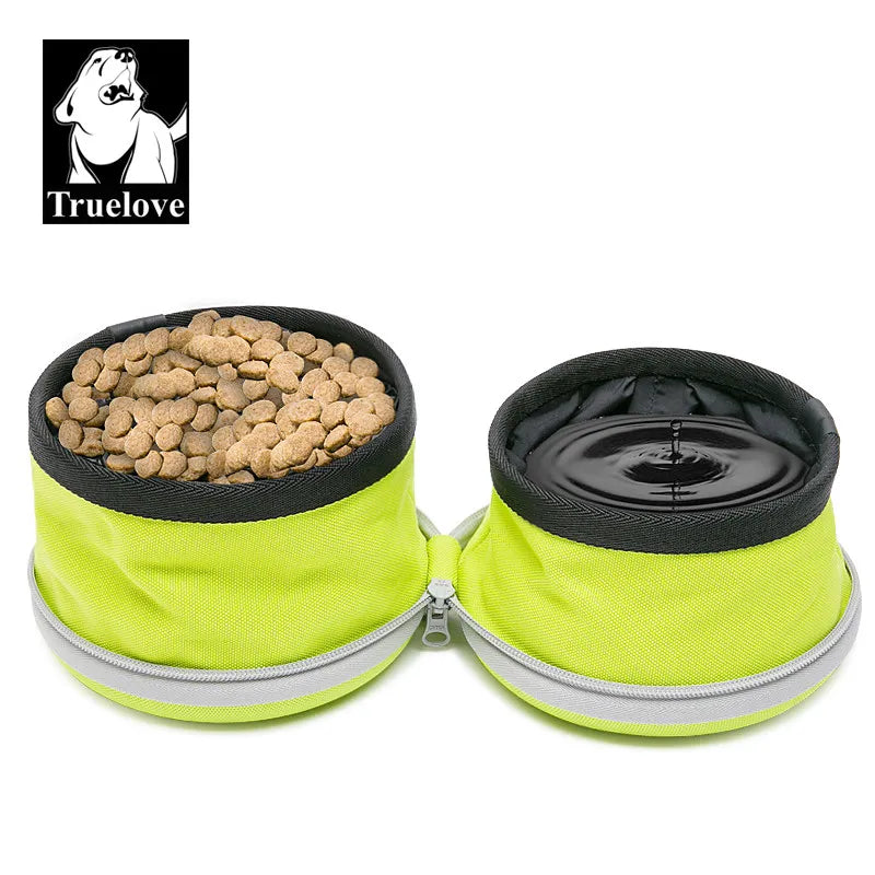 Bol pliable à 2 voies pour chien, Double pour tapis alimentaire, voyage, course, marche, randonnée, Camping