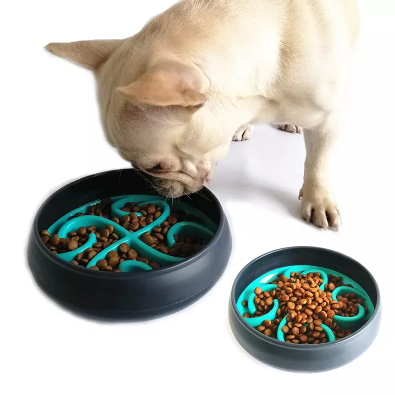 Cuencos para perros, alimentador lento, divertido, de alimentación lenta, interactivo, para detener la hinchazón, cuenco para comida, gran capacidad, alimentación saludable, diseño Roly-Poly