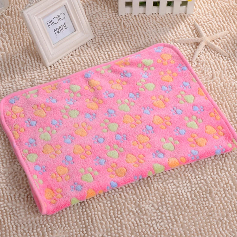 3 tailles mignon chaud tapis de lit pour animaux de compagnie couverture serviette fabriquée à la main chat chien polaire couverture douce pour petits moyens grands chiens chiot fournitures pour animaux de compagnie