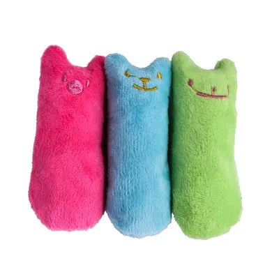 Juguetes con hierba gatera para rechinar los dientes, divertido juguete interactivo de peluche para gatos, gatitos y mascotas, juguete Vocal para masticar, garras, mordedura de pulgar, menta para gatos