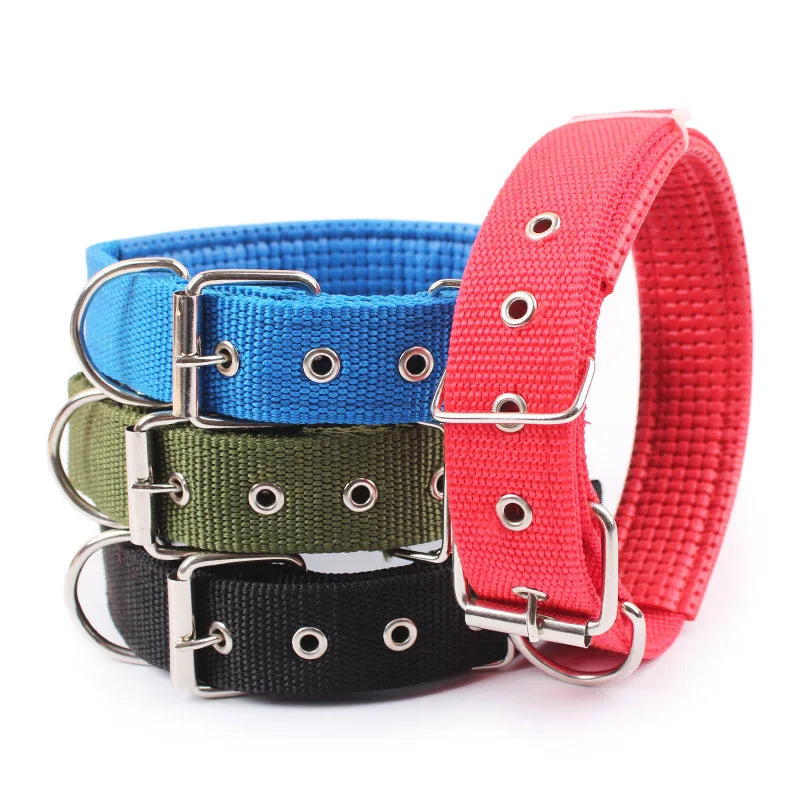 Collares de perro sólidos Collar de perro de nailon para perros pequeños medianos grandes Teddy Keji Pitbull Bulldog Beagle