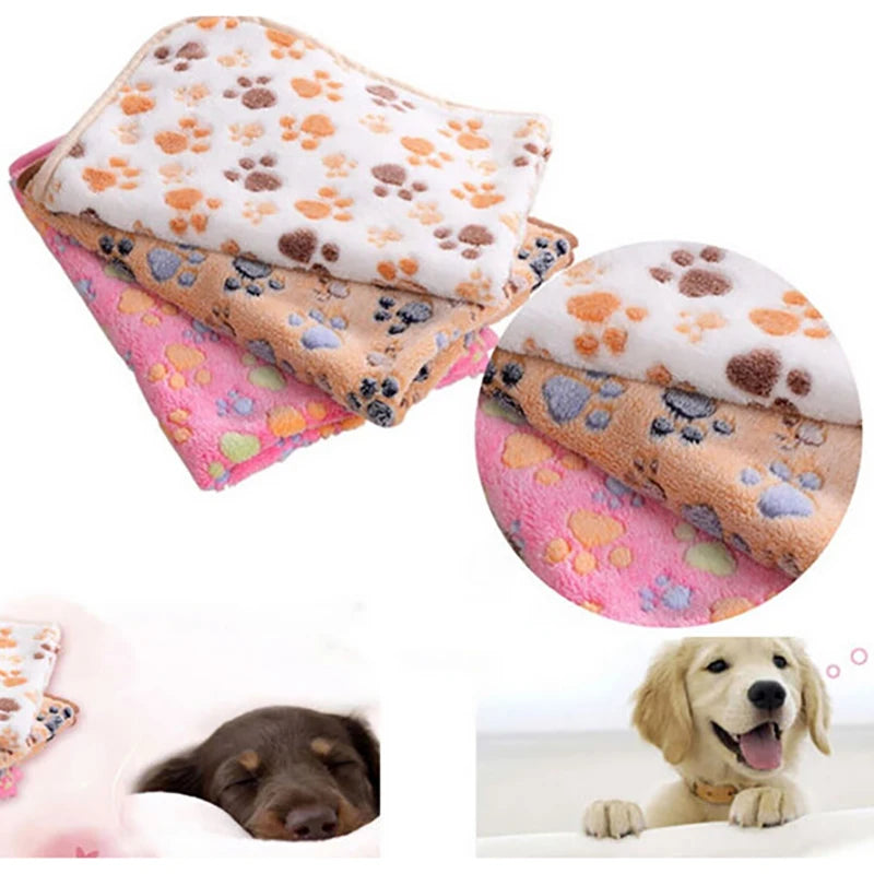 3 tailles mignon chaud tapis de lit pour animaux de compagnie couverture serviette fabriquée à la main chat chien polaire couverture douce pour petits moyens grands chiens chiot fournitures pour animaux de compagnie