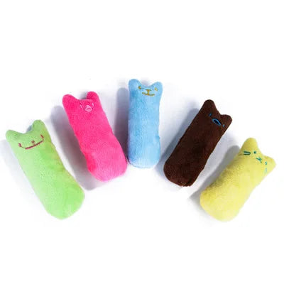 Juguetes con hierba gatera para rechinar los dientes, divertido juguete interactivo de peluche para gatos, gatitos y mascotas, juguete Vocal para masticar, garras, mordedura de pulgar, menta para gatos