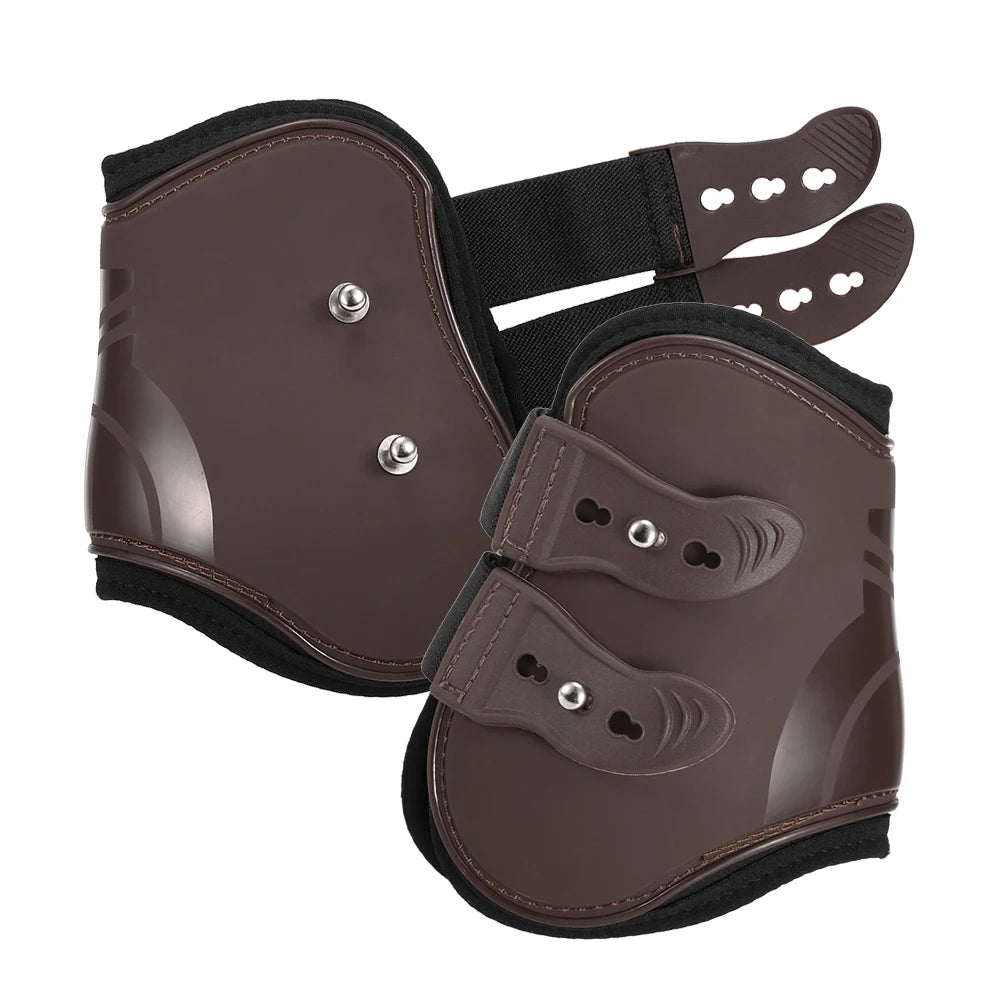 Botas de pata trasera delantera, botas de pata de caballo ajustables, protector de pata trasera delantera ecuestre, protección de tendón, soporte de caballo, 2/4 Uds.