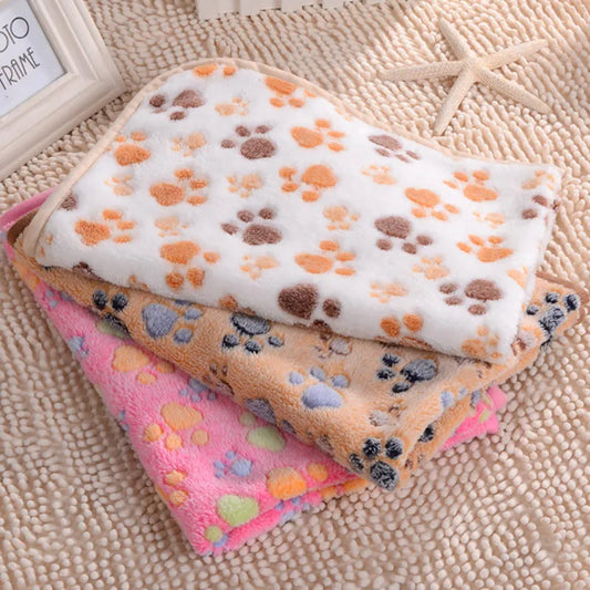 3 tailles mignon chaud tapis de lit pour animaux de compagnie couverture serviette fabriquée à la main chat chien polaire couverture douce pour petits moyens grands chiens chiot fournitures pour animaux de compagnie