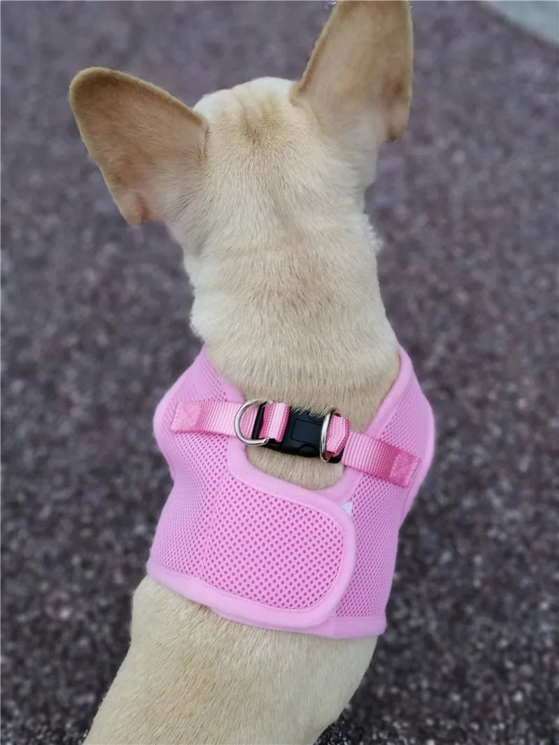 Arnés para perros pequeños, malla suave y transpirable, sin tirones, arnés ajustable para mascotas, chaleco para gatos, arnés para cachorros, accesorios para Chihuahua Yorkie Pugs