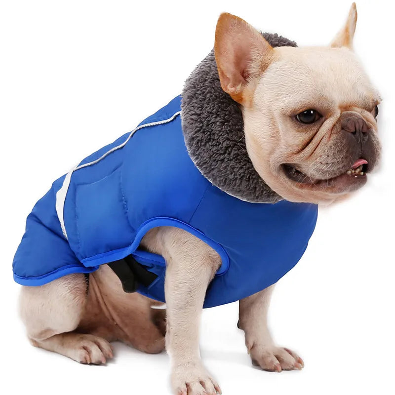 Ropa de invierno para perros de diseñador, chaquetas acolchadas reflectantes impermeables para perros medianos y grandes, abrigo cálido y grueso de lana para mascotas, ajustable