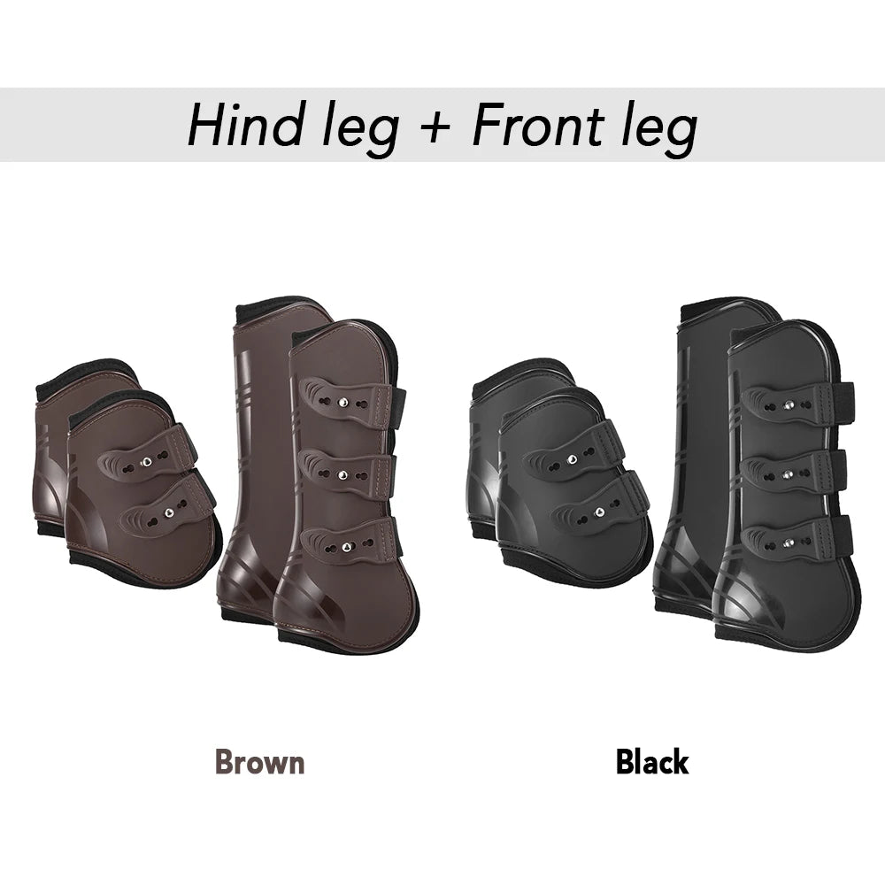 Adjustable Horse Boot Horse Equipment Front Hind Leg Boots Leg Boots Equine Guard Equestrian Tendon Protection Horses Hock Brace