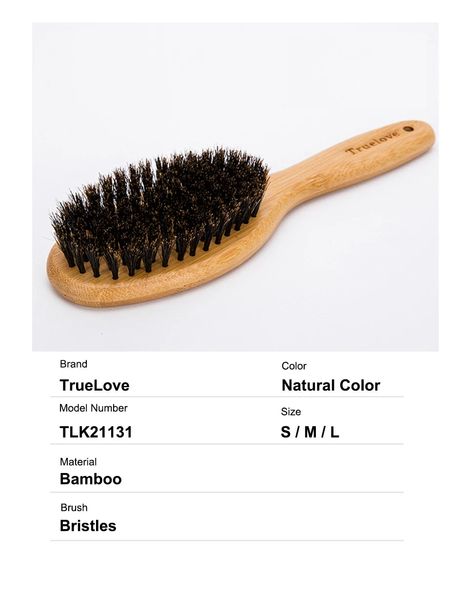 Pet Comb Bamboo Bristles Wood Brush Supplies Grooming and Care for Cat Dog Remove the Tangle Accessories