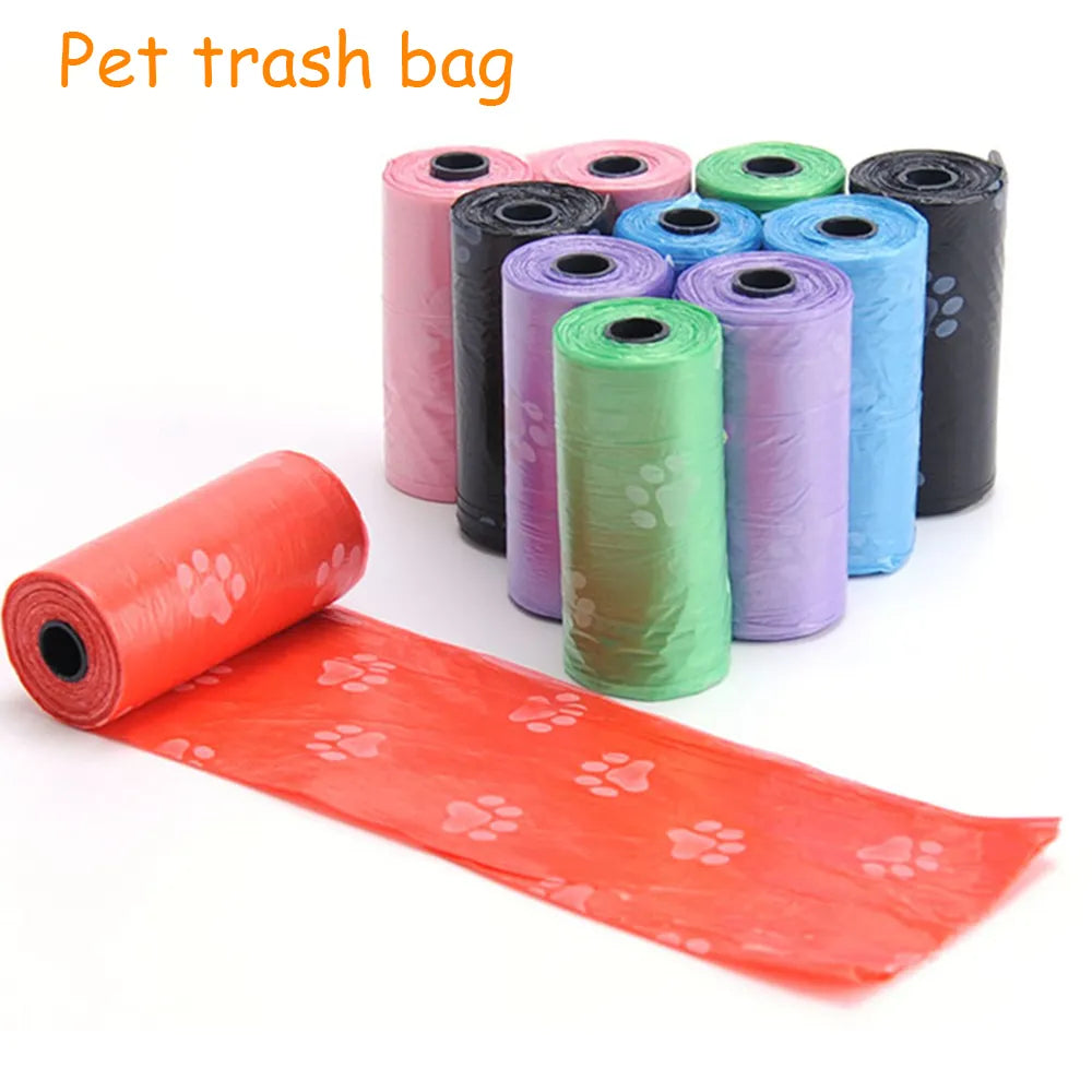 Suministros para mascotas, bolsas para excrementos de perros para limpieza de residuos, 10-50 rollos (15 bolsas/rollo), bolsa para recoger excrementos de gatos y cachorros, rollos para limpieza al aire libre