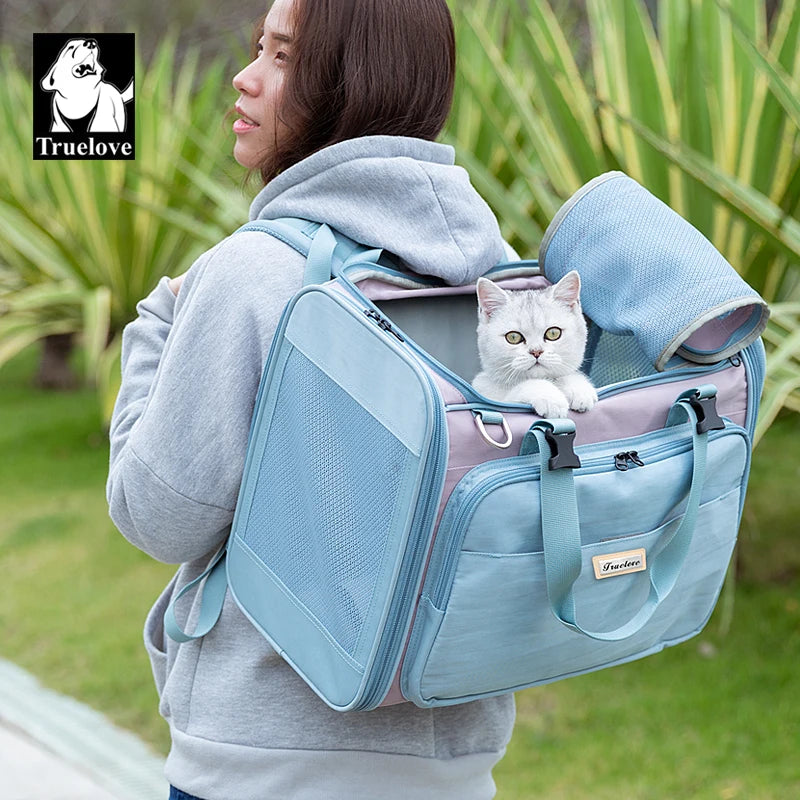 Sac de transport pour animaux de compagnie, chat, chien, voyage à l'extérieur pour petits et moyens chatons et chiots, respirant