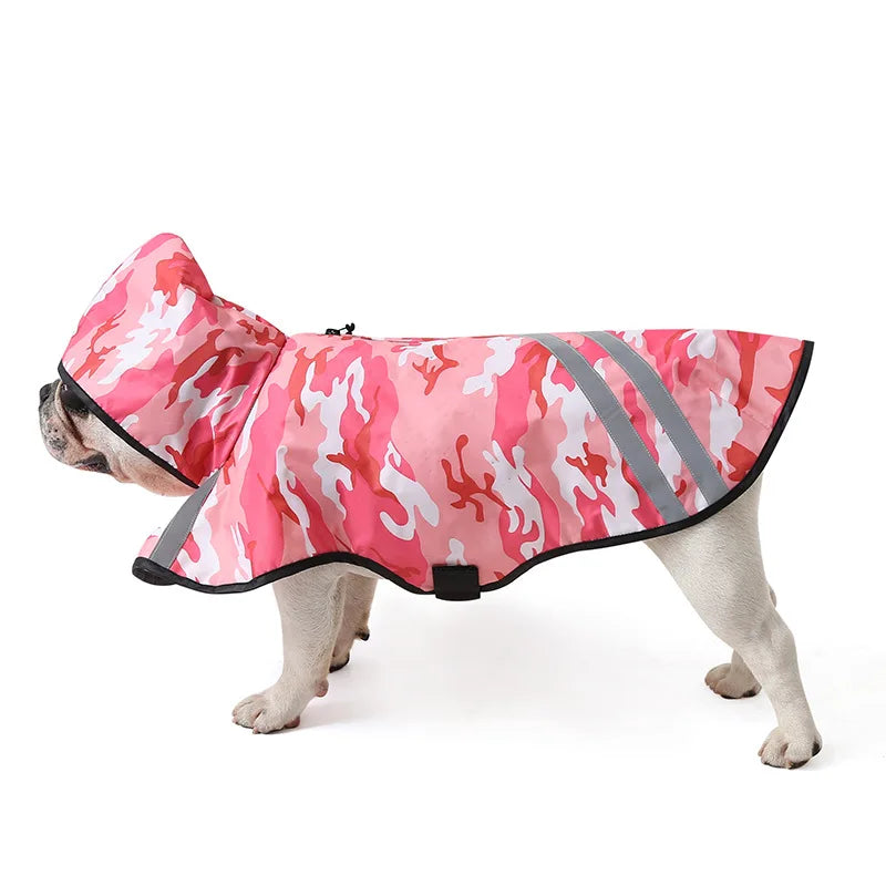 Chubasquero impermeable para perros, Poncho con capucha para perros pequeños, medianos y grandes, XS-3XL, ropa para mascotas Bulldog Francés