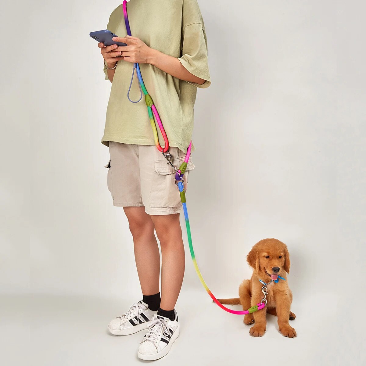 Laisses réfléchissantes en Nylon pour chiens de compagnie, chaîne de Traction pour course à pied, mains libres, accessoires pour petits et grands chiens