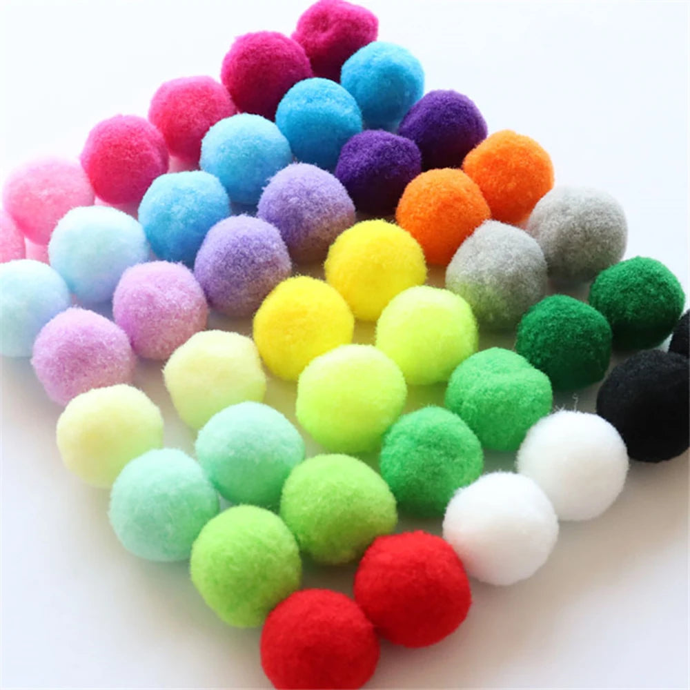 1000 Uds pelota de peluche para gatos pelota de juguete interactiva divertida felpa creativa gatito entrenamiento suministros para Gato pelota de felpa elástica juguetes con pompones para gatos