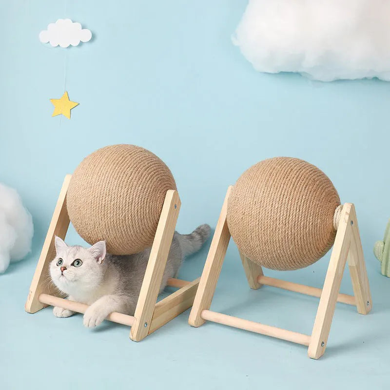 Pelota rascadora para gatos, juguete para gatitos, cuerda de Sisal, tablero de bolas, juguetes con forma de patas, rascador para gatos, suministros de muebles para mascotas resistentes al desgaste