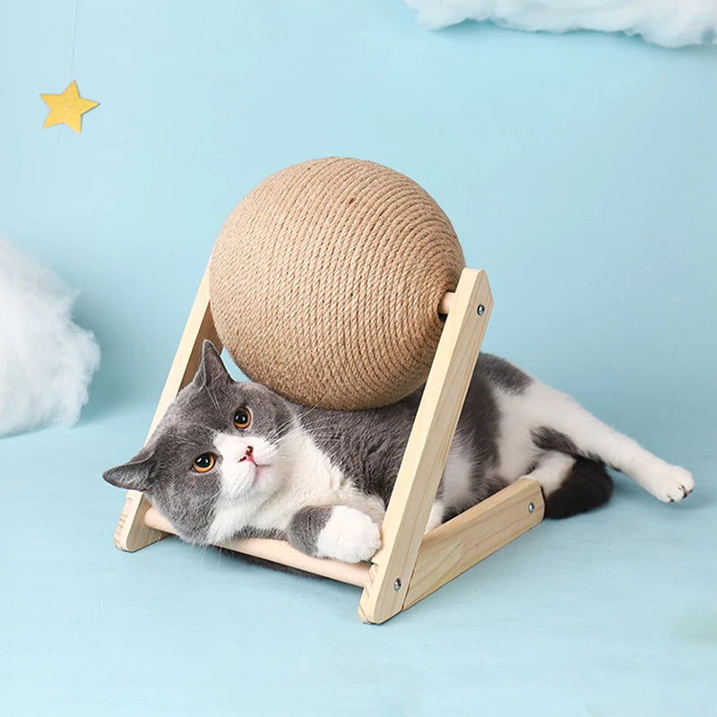 Pelota rascadora para gatos, juguete para gatitos, cuerda de Sisal, tablero de bolas, juguetes con forma de patas, rascador para gatos, suministros de muebles para mascotas resistentes al desgaste