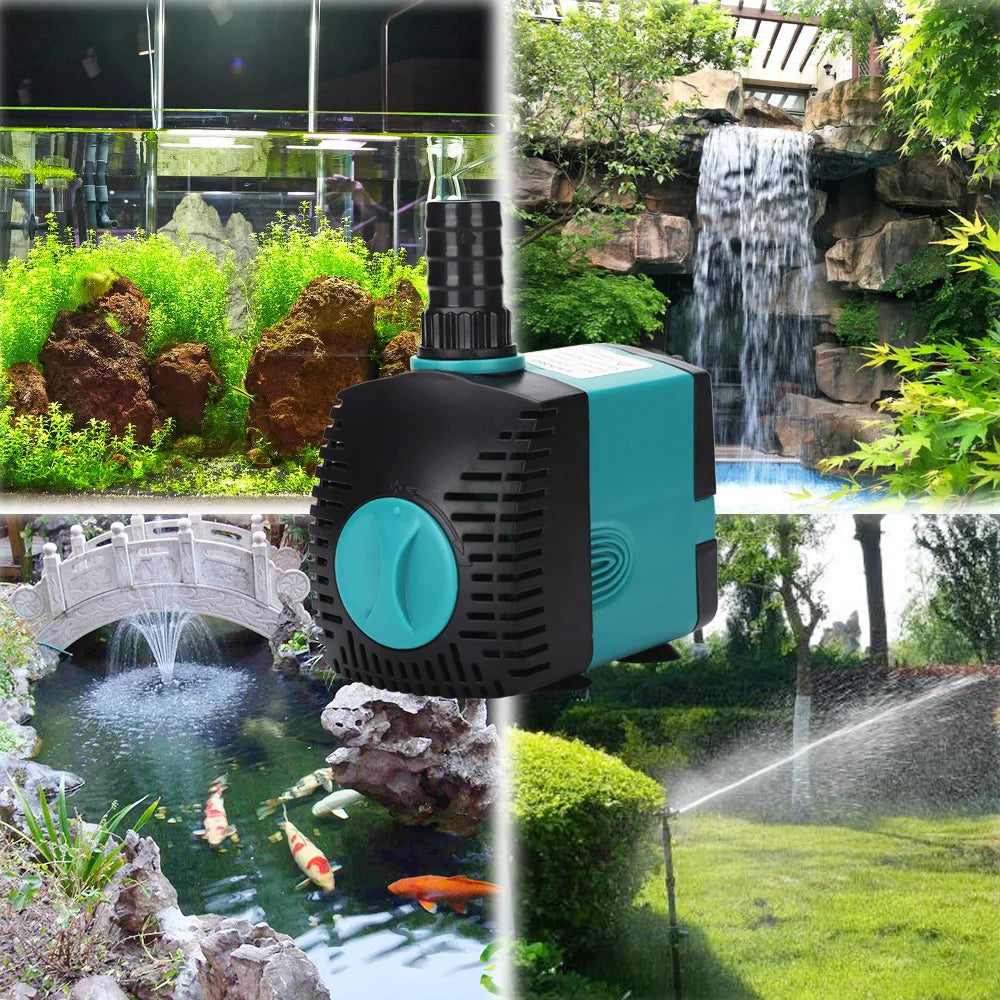 3W 6W 10W 25W 35W 60W Ultra-Quiet Submersible Water Fountain Pump Filter Fish Pond Aquarium Water Pump Tank Fountain 110V-240V